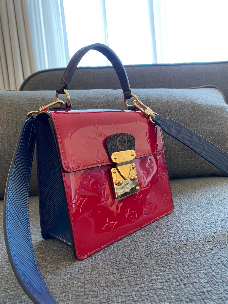 Louis Vuitton Spring Street Handbag - Patent Scarlet/ Rød Lak