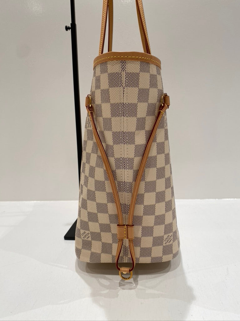 Louis Vuitton Neverfull Damier Azur MM Taske - (Nypris 11.500 kr)