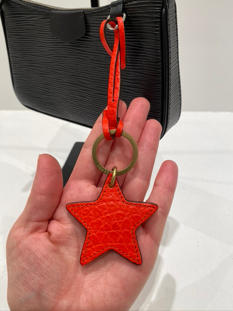 Mulberry Taskesmykke/ Nøglering - Orange Stjerne