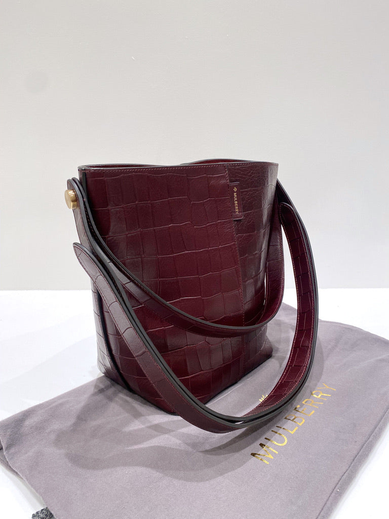 Mulberry Small Kite Tote Deep Oxblood