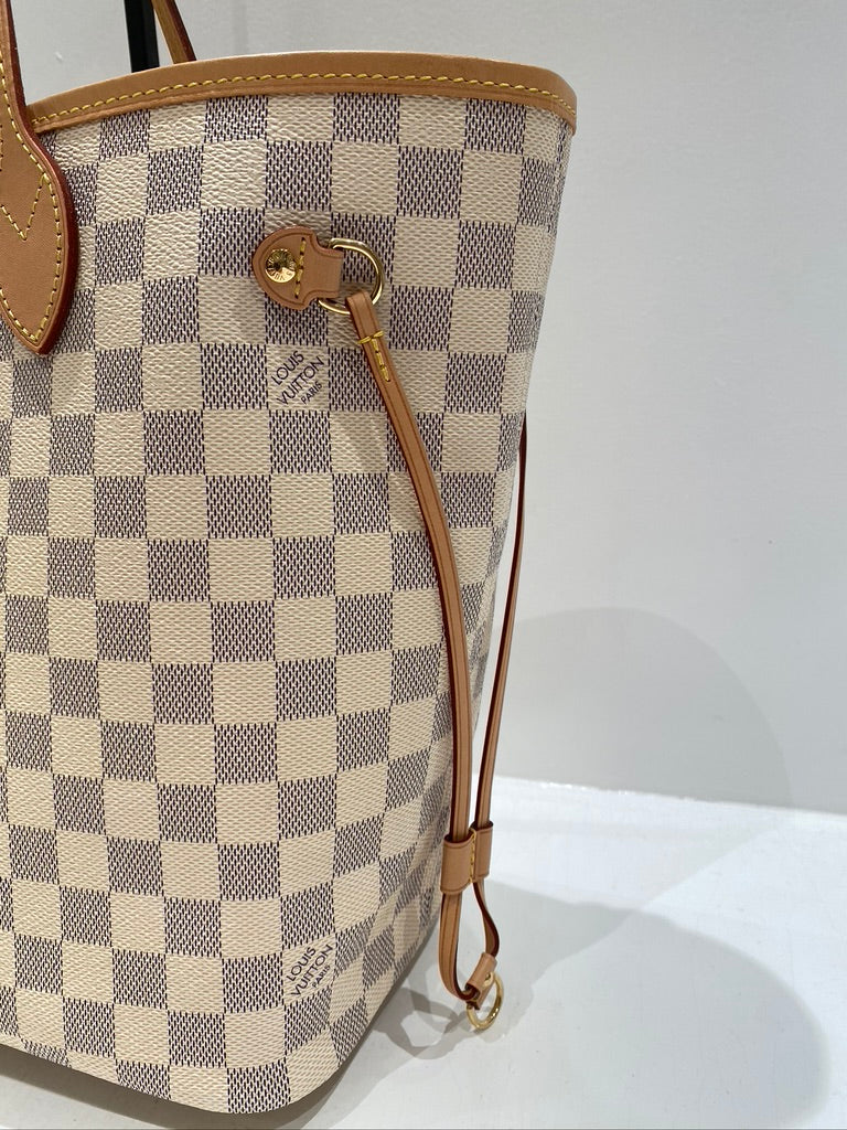 Louis Vuitton Neverfull Damier Azur MM Taske - (Nypris 11.500 kr)