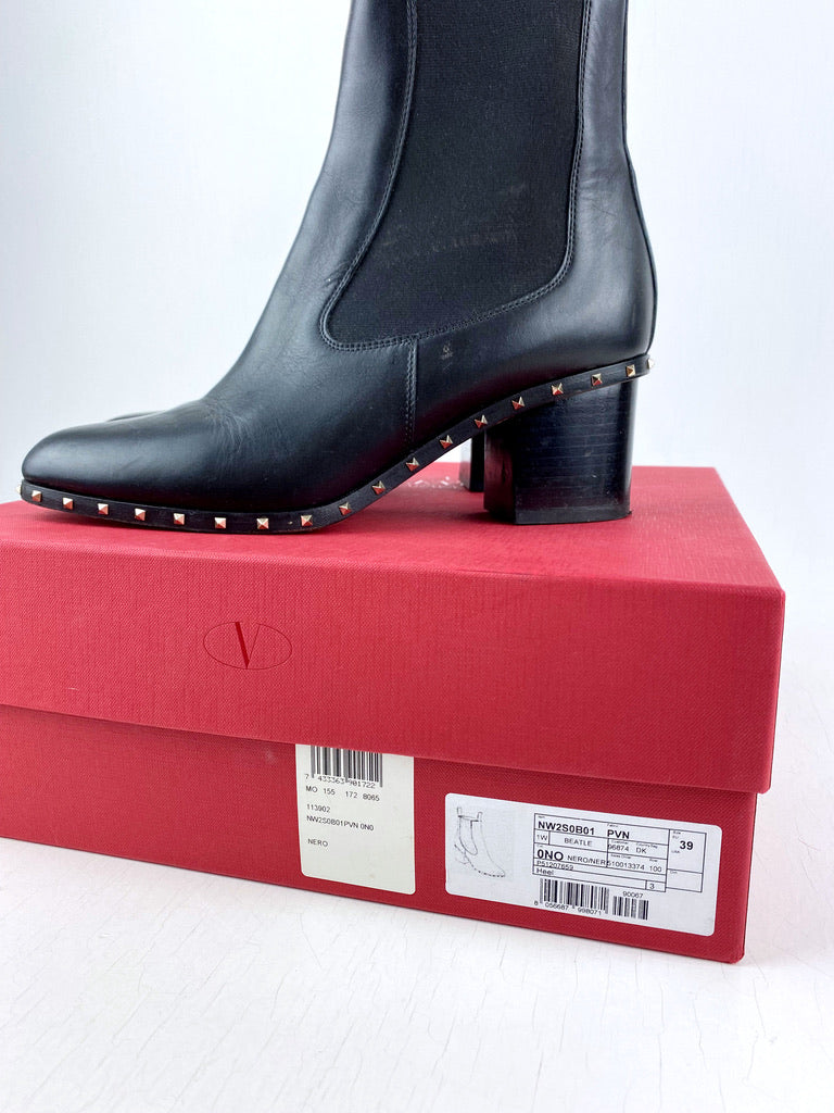 Valentino Støvler sorte - Str 39 - (Nypris 7.500 kr)