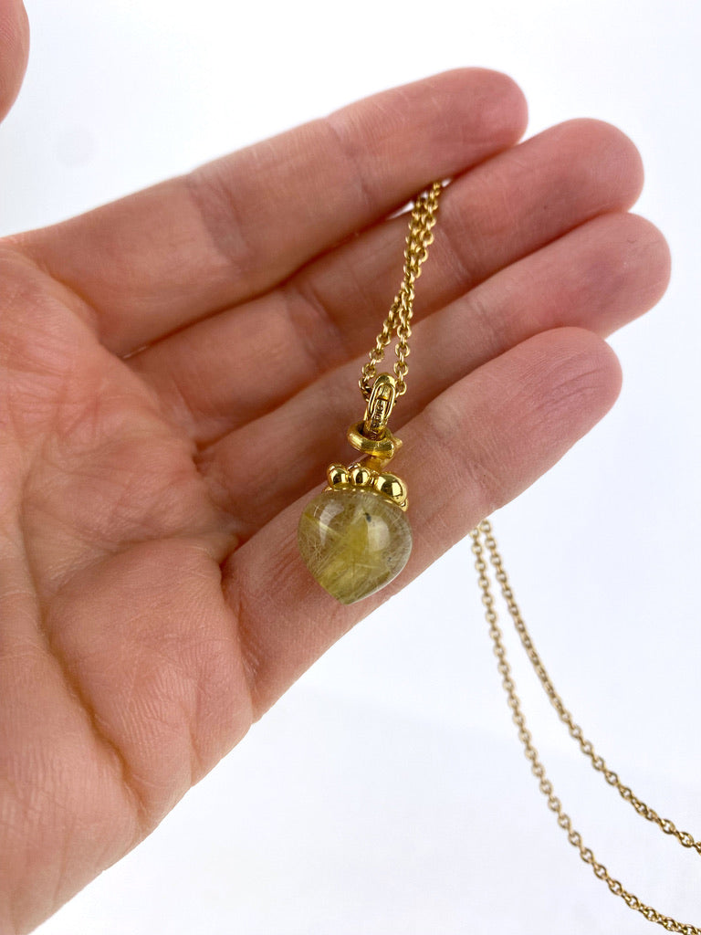 Ole Lynggaard Sweet Drop VEDHÆNG - 18 Karat Guld Med Diamanter - (Vurderingspris 14.995 kr)