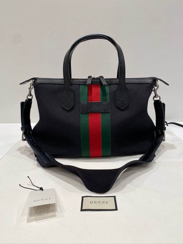 Gucci Taske - Sort Med klassisk Gucci Stribe