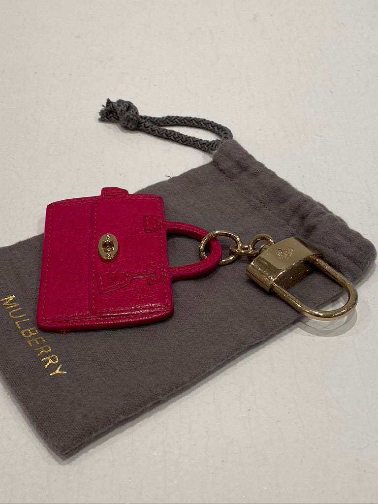 Mulberry Taskesmykke/ Nøglering - Pink