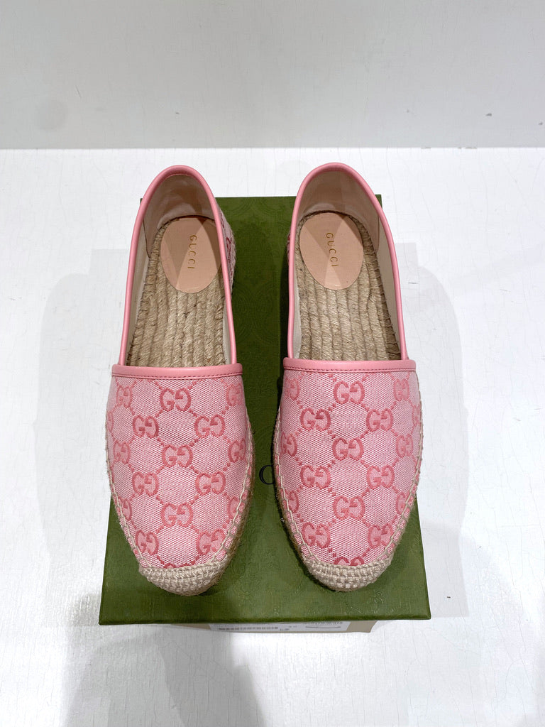 Gucci Espadrille - Lyserøde -  Str 39,5.  Store i størrelsen!