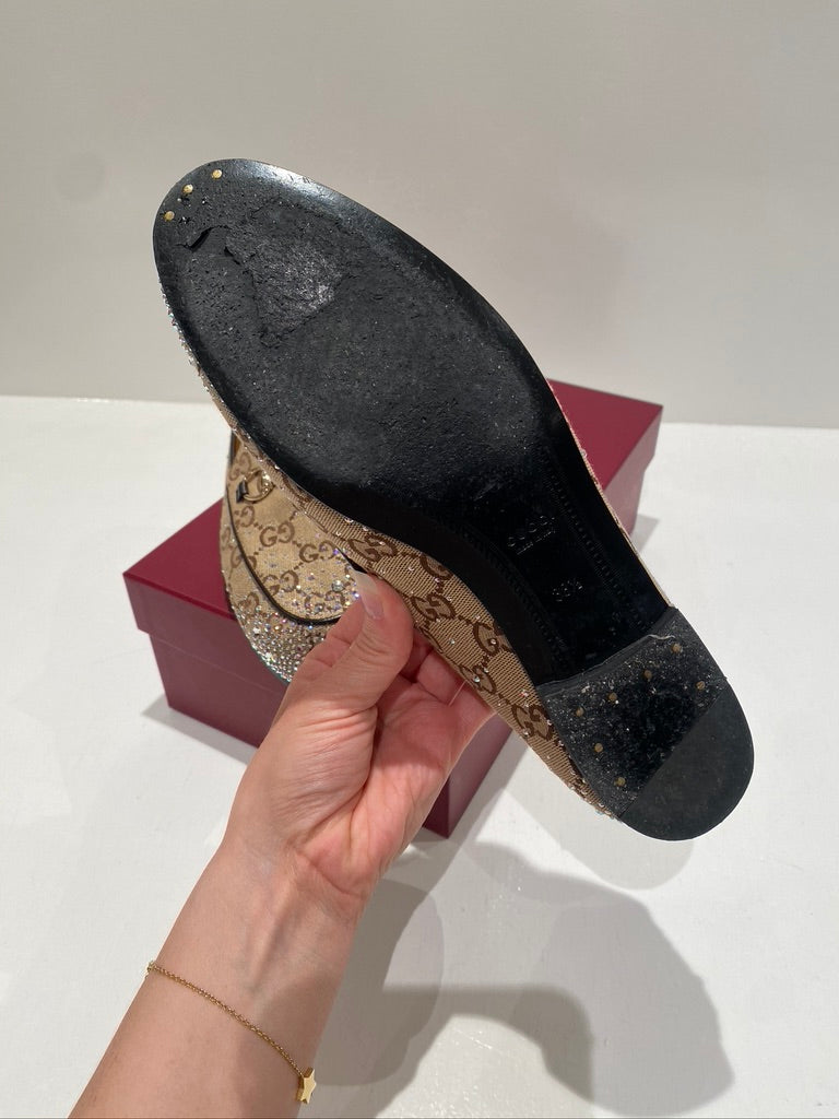 Gucci Jordaan loafer-sko - Str 38,5  almindelige i str  - (Nypris 7.150 kr)