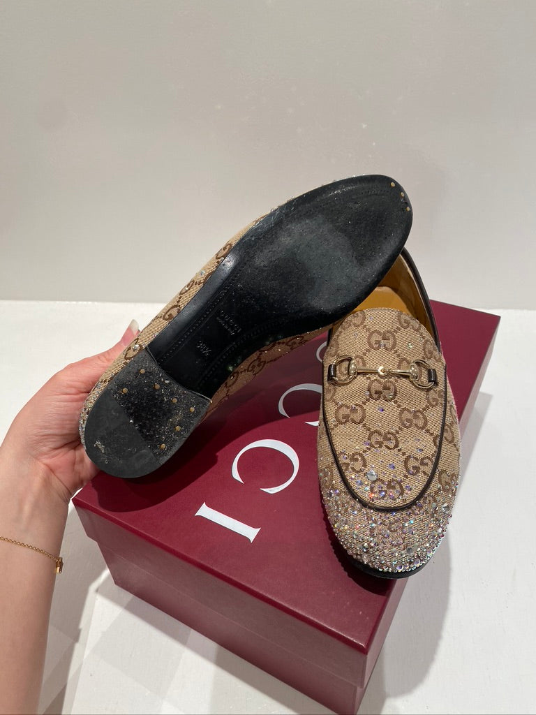 Gucci Jordaan loafer-sko - Str 38,5  almindelige i str  - (Nypris 7.150 kr)