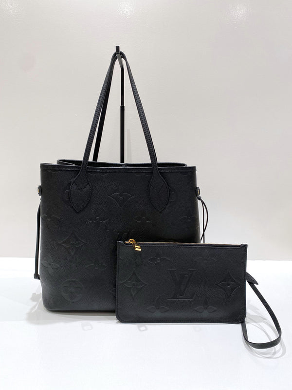Louis Vuitton Neverfull MM Empreinte Tote Bag - Sort - (Nypris 16.300 kr)