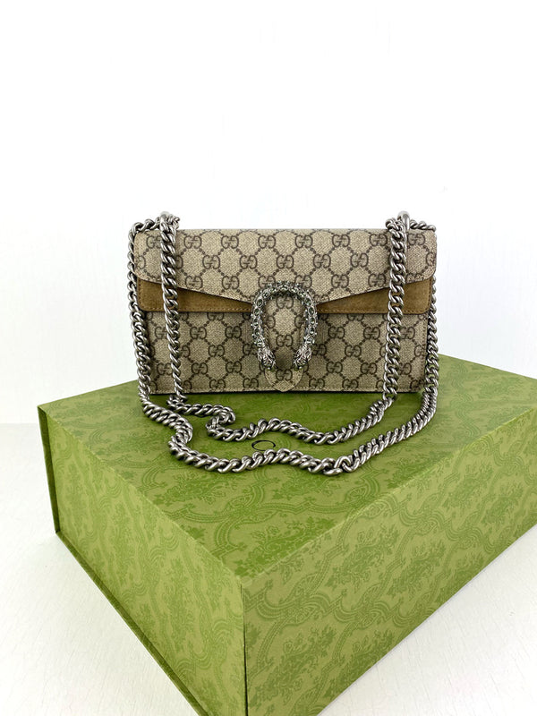 Gucci Dionysus GG Small Shoulder Bag - Med Sten På Spændet - (Nypris ca 18.650 kr/ 2.500 Euro)