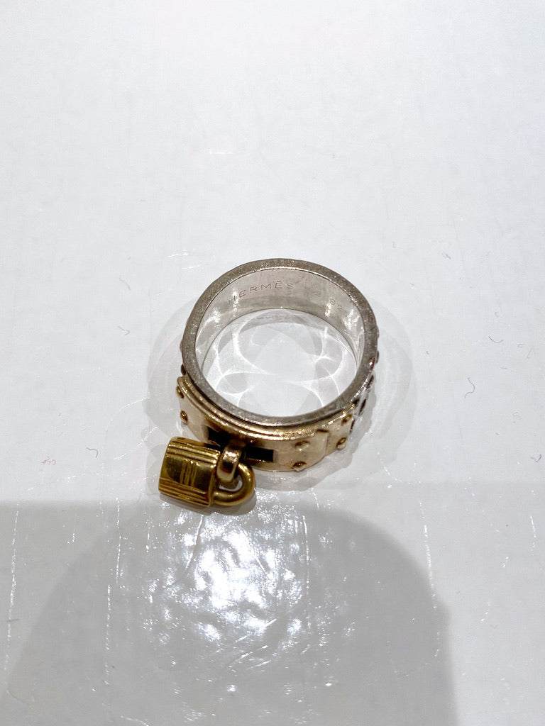Hermes Lock Band Ring - Str 52