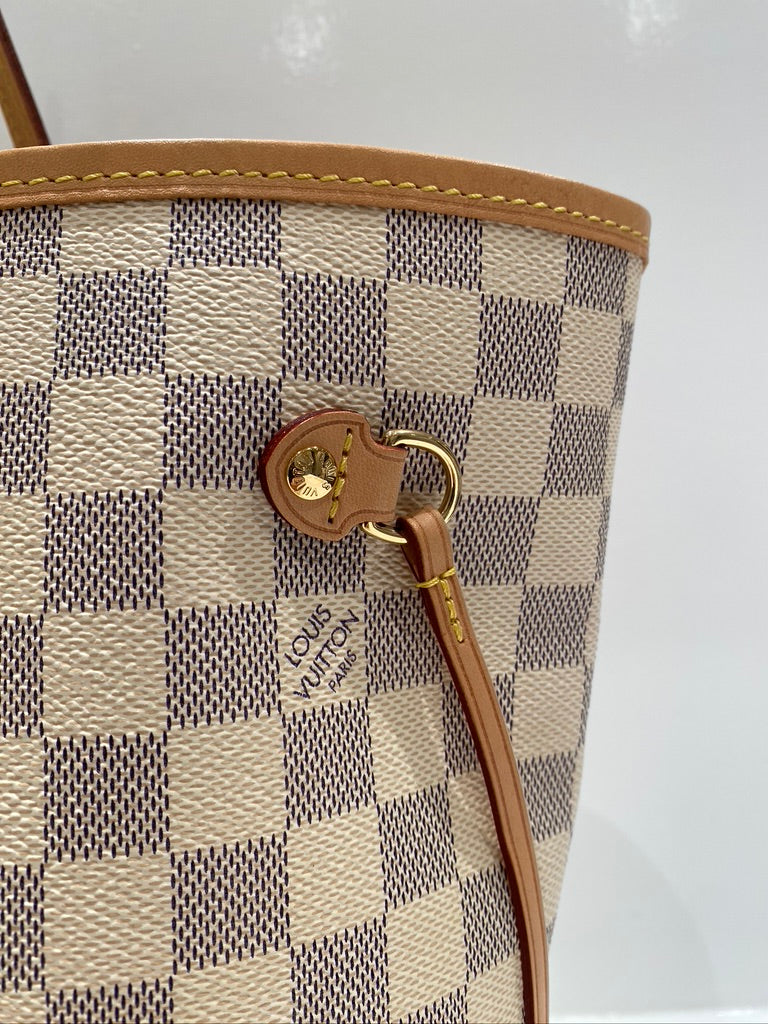 Louis Vuitton Neverfull Damier Azur MM Taske - (Nypris 11.500 kr)