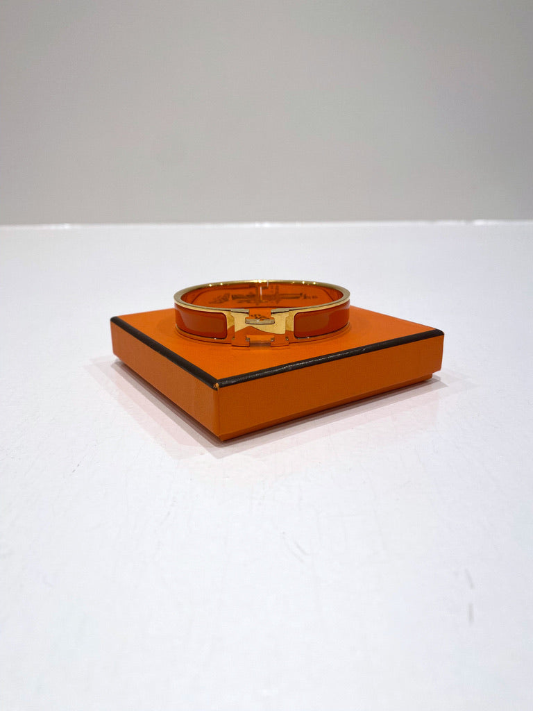 Hermes Armbånd Str GM /18 cm. (Det Store) - Orange - (Nypris 5.400 Kr)