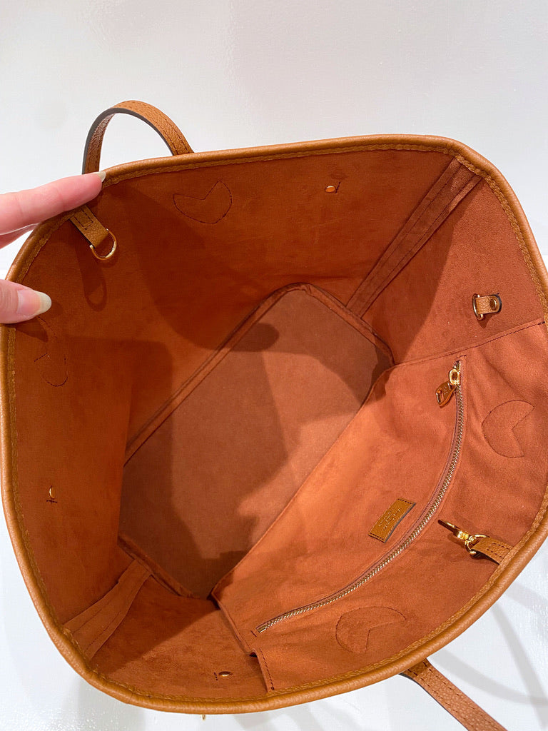 Louis Vuitton Neverfull MM Empreinte Tote Bag - Cognac - (nypris 16.300 kr)