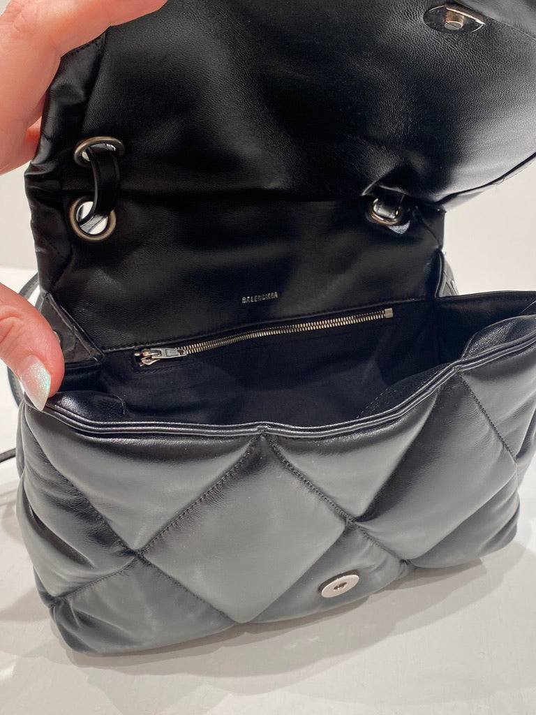 Balenciaga Padded Bag - Sort/ Handbag Touch Puffy Leather