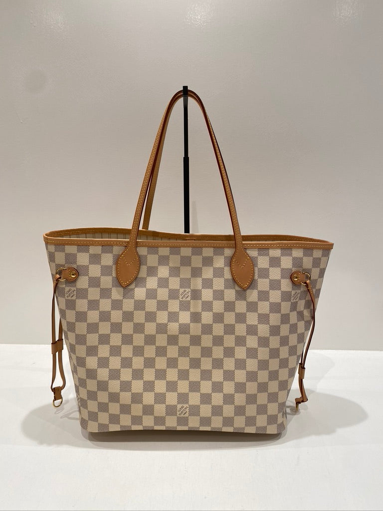 Louis Vuitton Neverfull Damier Azur MM Taske - (Nypris 11.500 kr)
