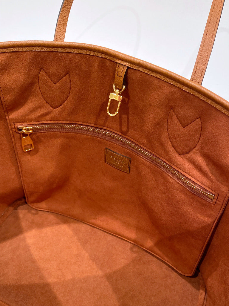 Louis Vuitton Neverfull MM Empreinte Tote Bag - Cognac - (nypris 16.300 kr)