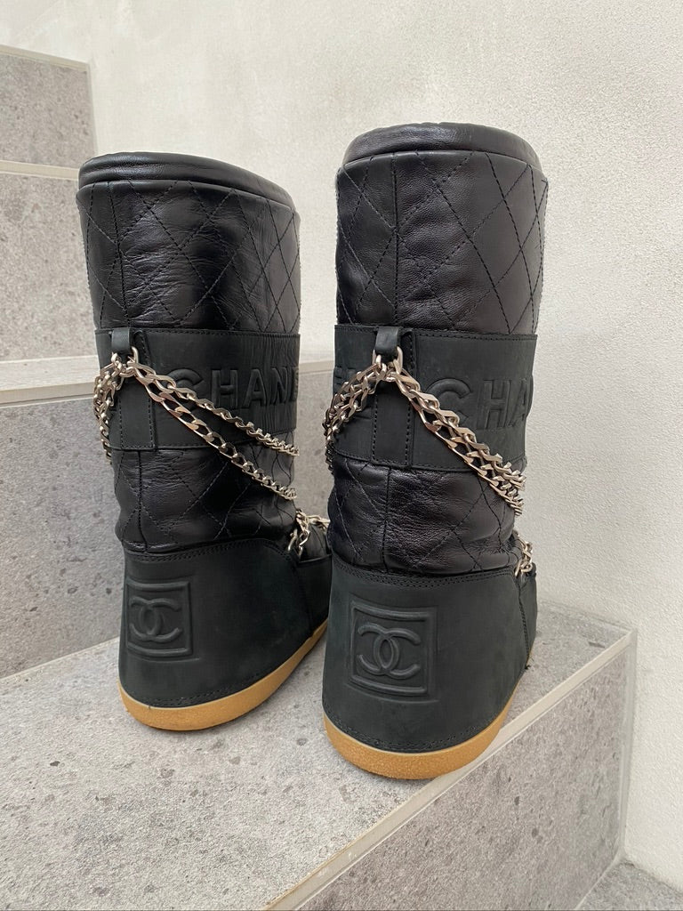 Chanel Moon Boots/Snow Boots - Str 35-37 - (Nypris ca 10-15.0000 kr for lignende støvler)