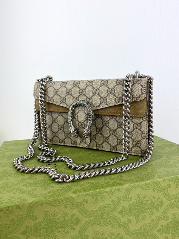 Gucci Dionysus GG Small Shoulder Bag - Med Sten På Spændet - (Nypris ca 18.650 kr/ 2.500 Euro)