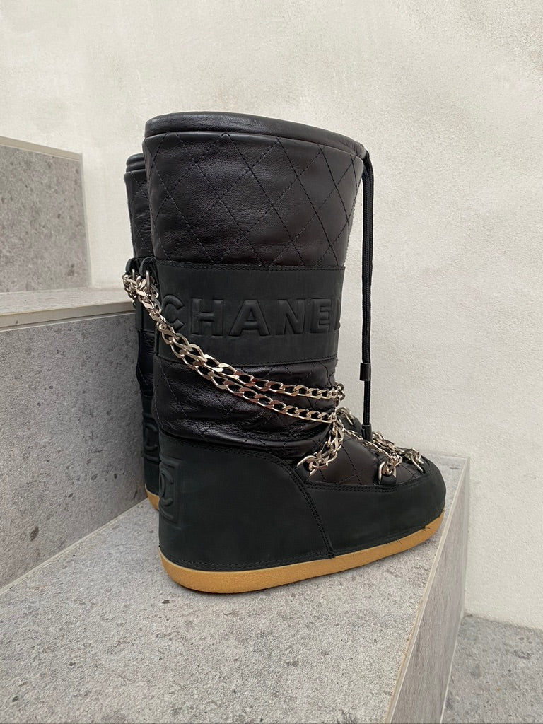 Chanel Moon Boots/Snow Boots - Str 35-37 - (Nypris ca 10-15.0000 kr for lignende støvler)