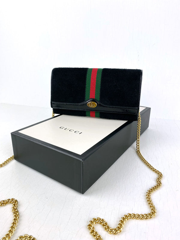 Gucci Ophidia Wallet On Chain Bag - Suede