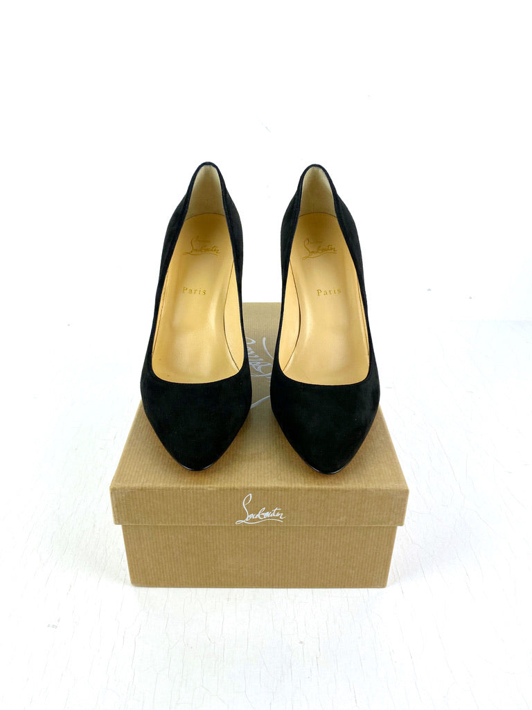 Christian Louboutin Stiletter -  Eloise 85 Velour - Str 40,5 - (Nypris 4.500 kr)