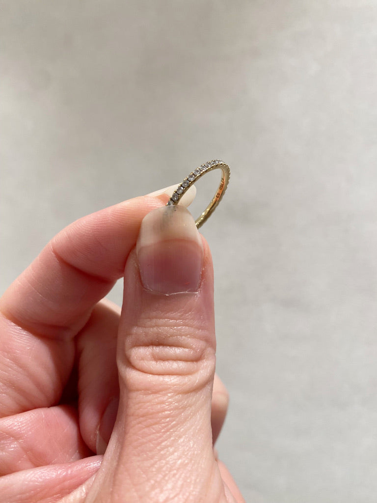 Georg Jensen Aurora Ring - Guld Med Diamanter - Str 53 - (Nypris 17.500 kr)