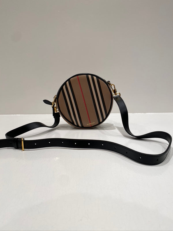 Burberry - Icon Stripe Coated Canvas and Leather Bag/Taske