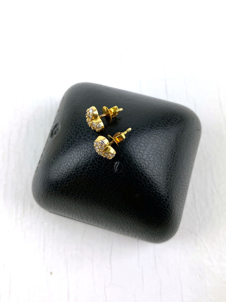 Ole Lynggaard Heart Ørestikker - 18 Karat guld Med Diamanter ( De store)