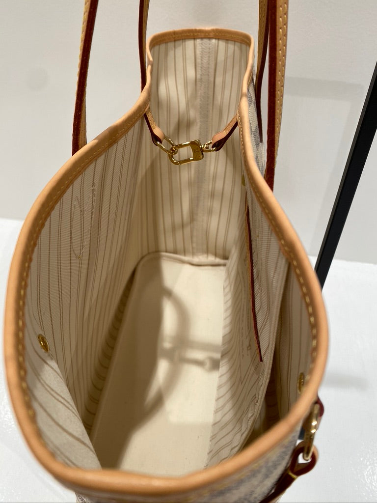 Louis Vuitton Neverfull Damier Azur MM Taske - (Nypris 11.500 kr)