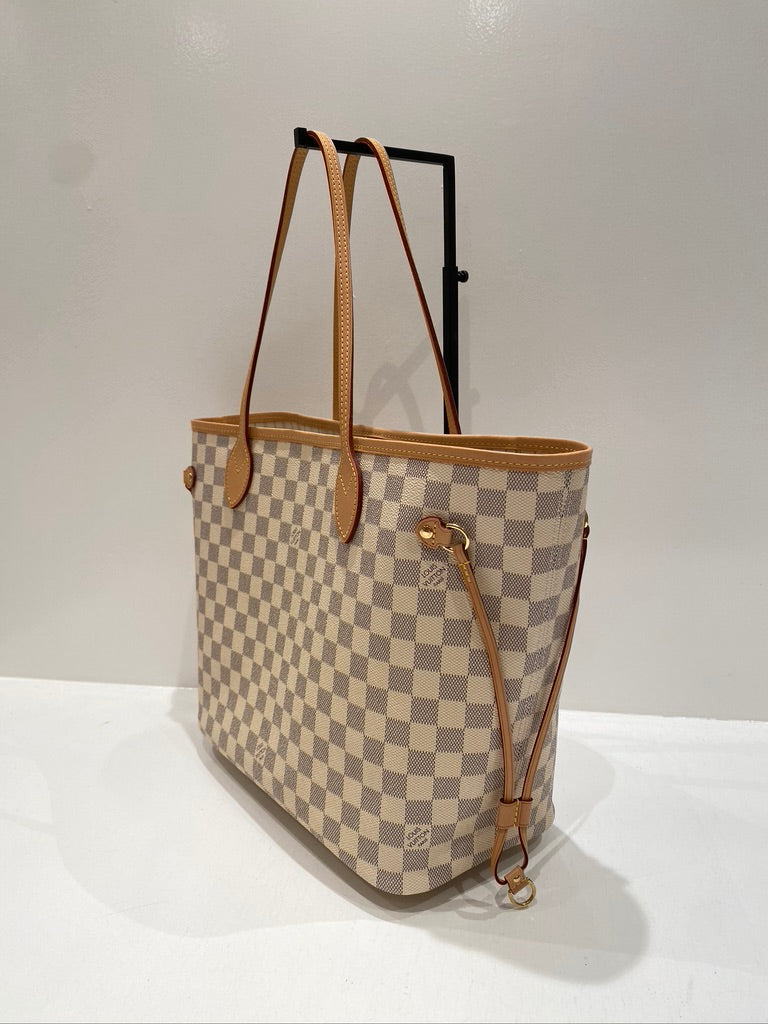 Louis Vuitton Neverfull Damier Azur MM Taske - (Nypris 11.500 kr)