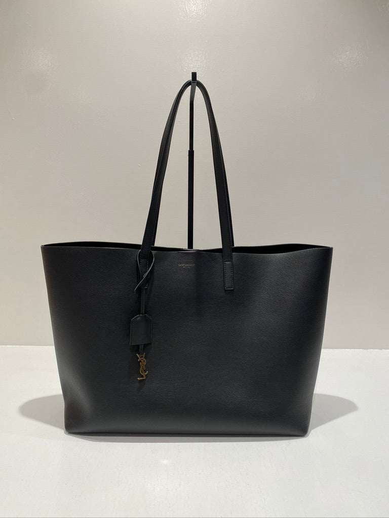 Saint Laurent East/West Shopping Tote i sort læder - (Nypris 1250 Euro/ca 9.340kr)