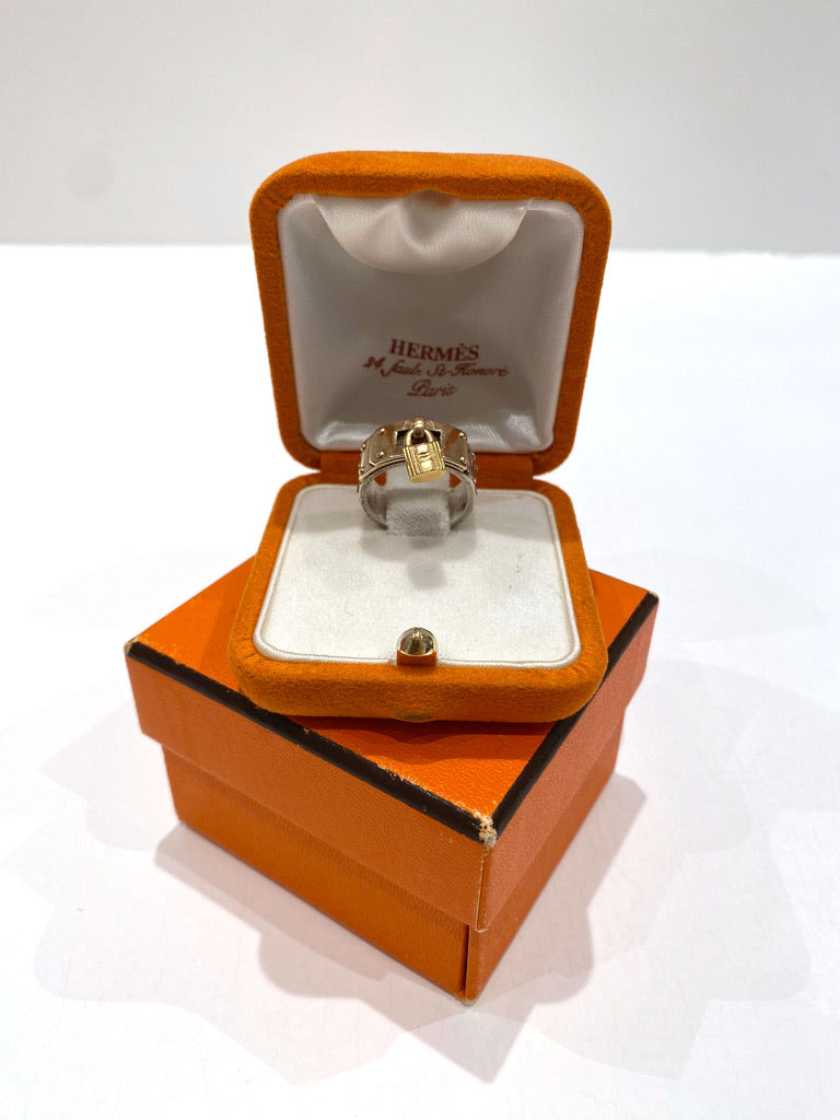 Hermes Lock Band Ring - Str 52