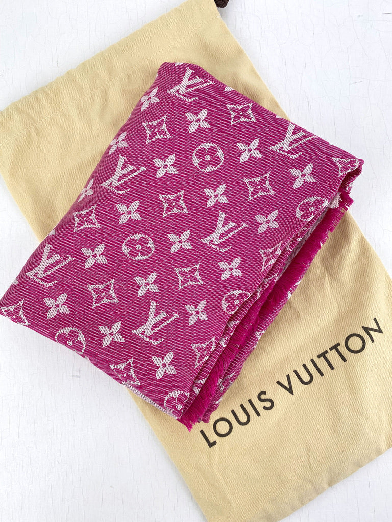 Louis Vuitton Tørklæde - Pink - Shale Monogram Denim