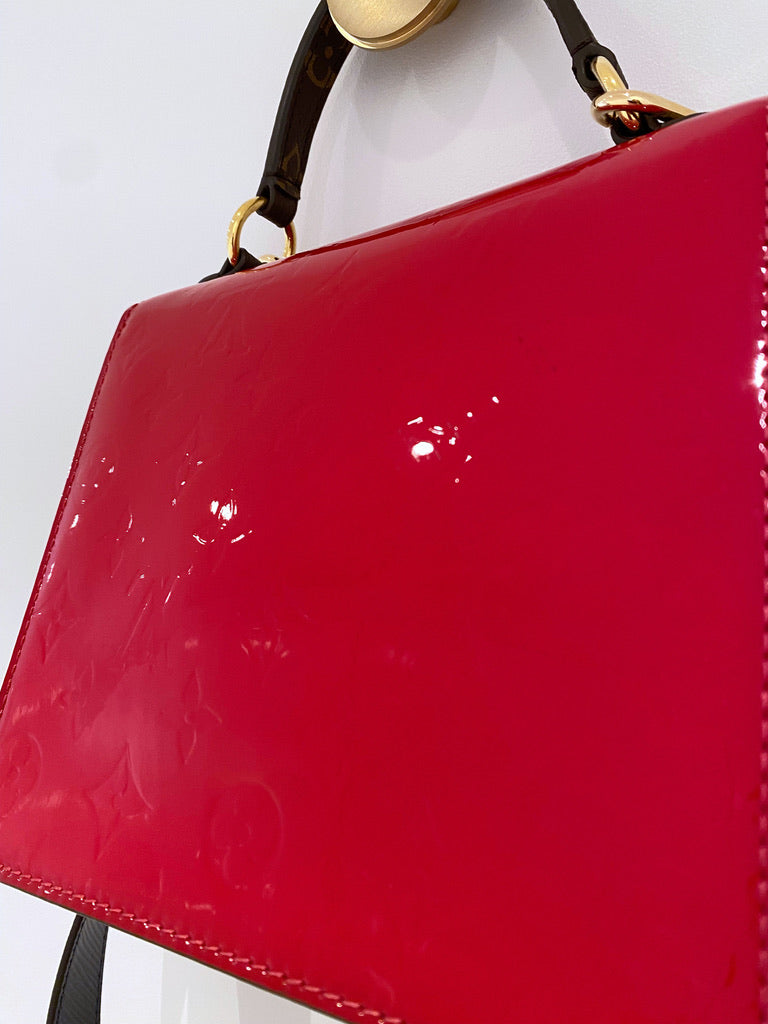 Louis Vuitton Spring Street Handbag - Patent Scarlet/ Rød Lak