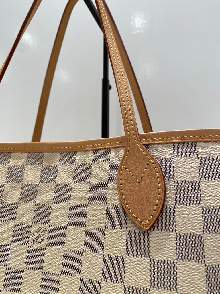 Louis Vuitton Neverfull Damier Azur MM Taske - (Nypris 11.500 kr)