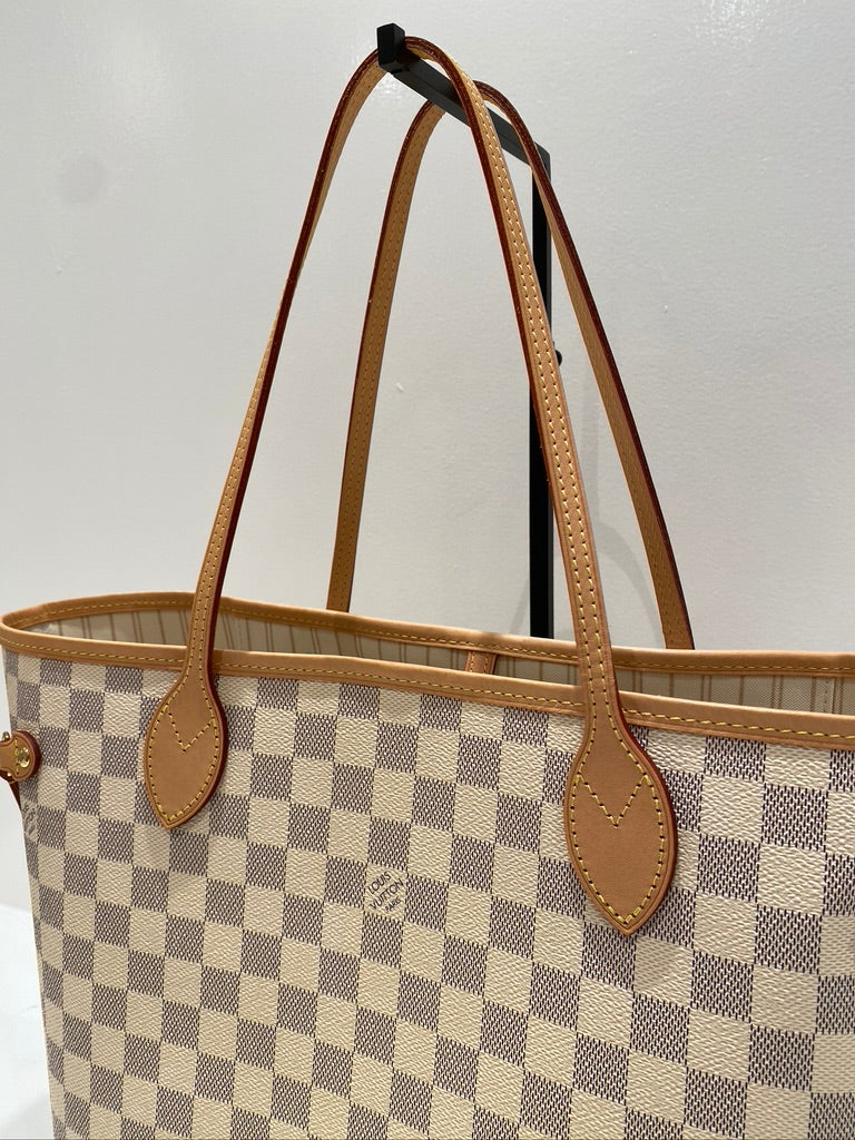 Louis Vuitton Neverfull Damier Azur MM Taske - (Nypris 11.500 kr)