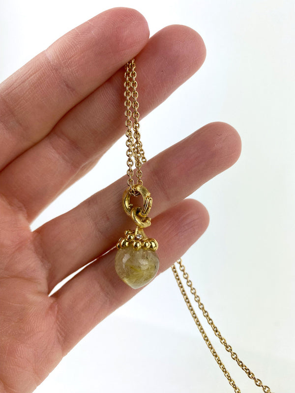 Ole Lynggaard Sweet Drop VEDHÆNG - 18 Karat Guld Med Diamanter - (Vurderingspris 14.995 kr)