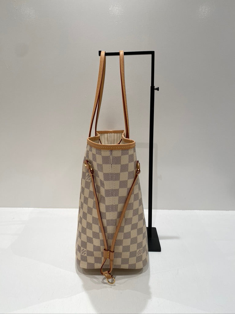 Louis Vuitton Neverfull Damier Azur MM Taske - (Nypris 11.500 kr)
