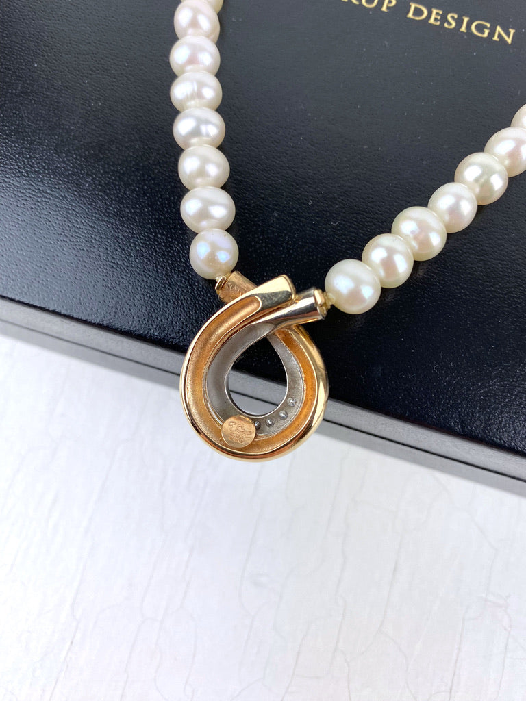 Per Borup Design -  Halskæde - 14 Karat Guld Med Diamanter. (Vurderingspris 21.250 kr)