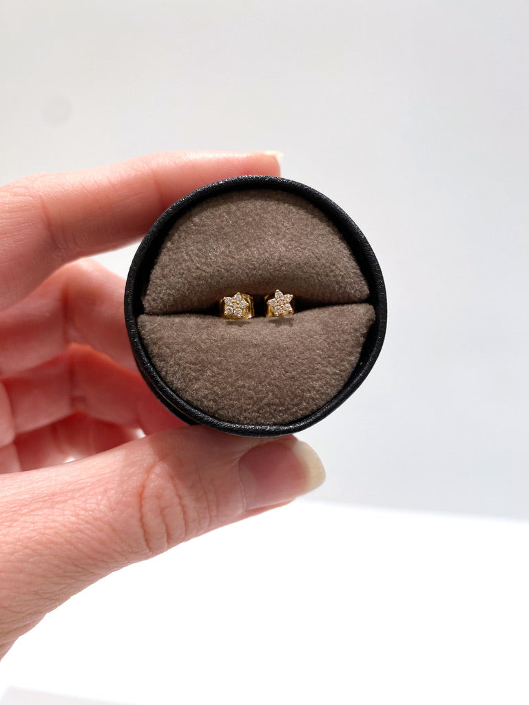 Ole Lynggaard - Mini Shooting Stars 18K Guld Øreringe m. Diamant - (Nypris 10.900 kr)