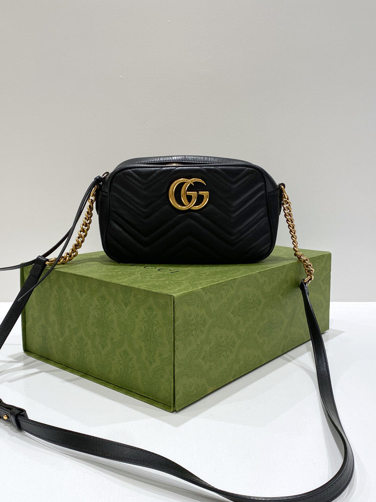 Gucci Marmont Small Matelassé Taske - Sort - (Nypris 13.300 kr)