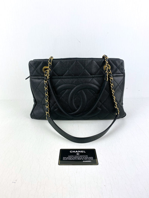 Chanel Taske - Sort Caviar Med Guldhardware