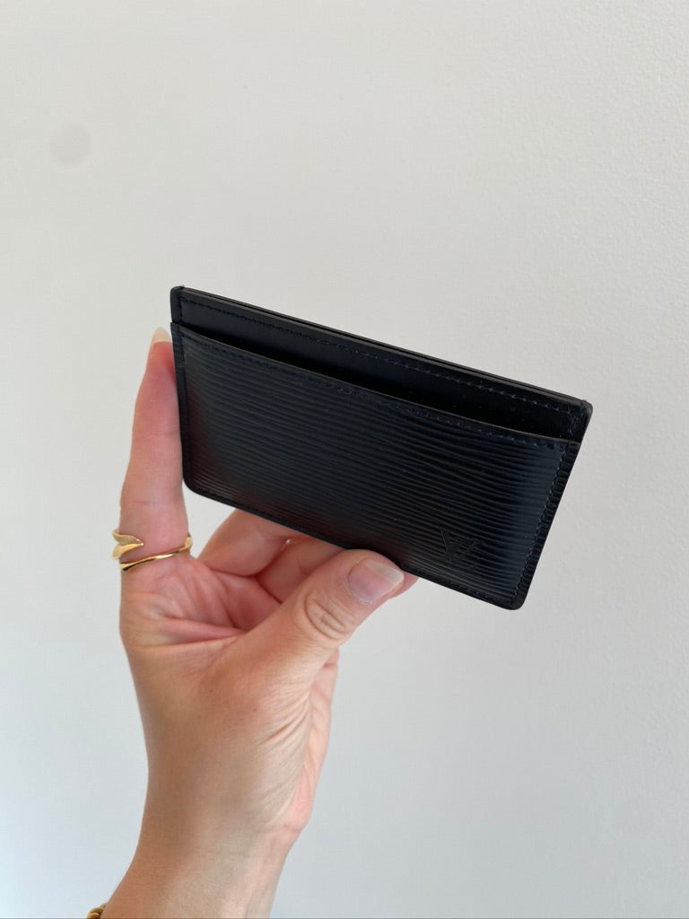 Louis Vuitton Epi Kortholder - Sort