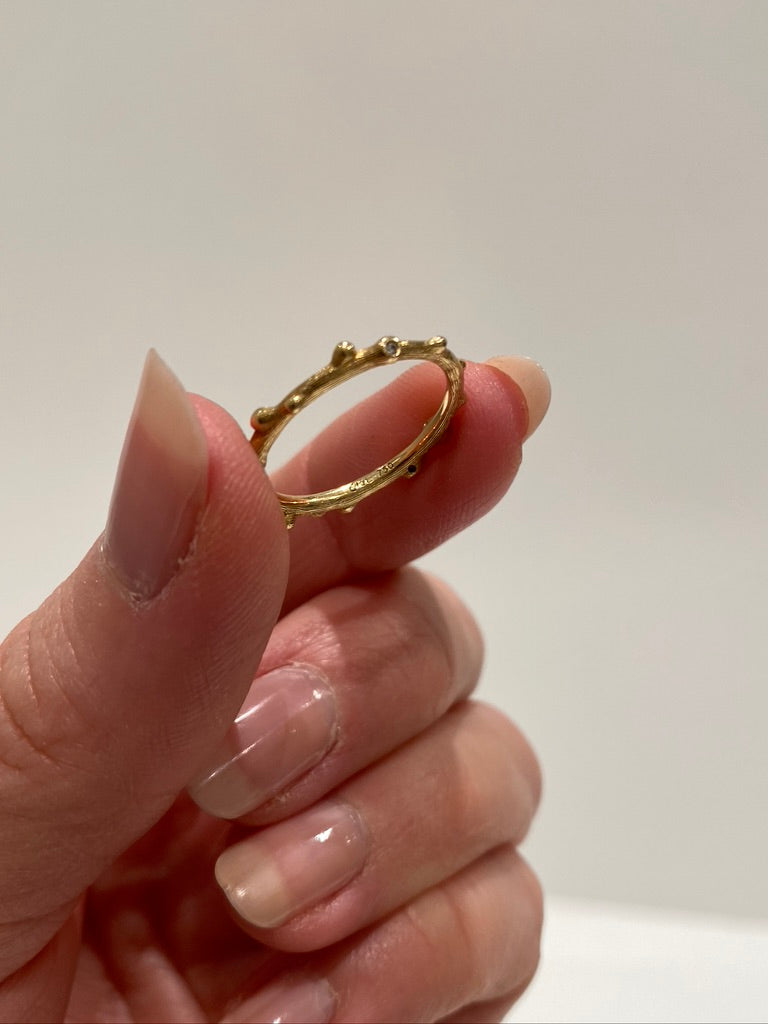 Ole Lynggaard Nature Ring - 18 Karat Guld Med Diamanter - (Nypris 14.900 kr)