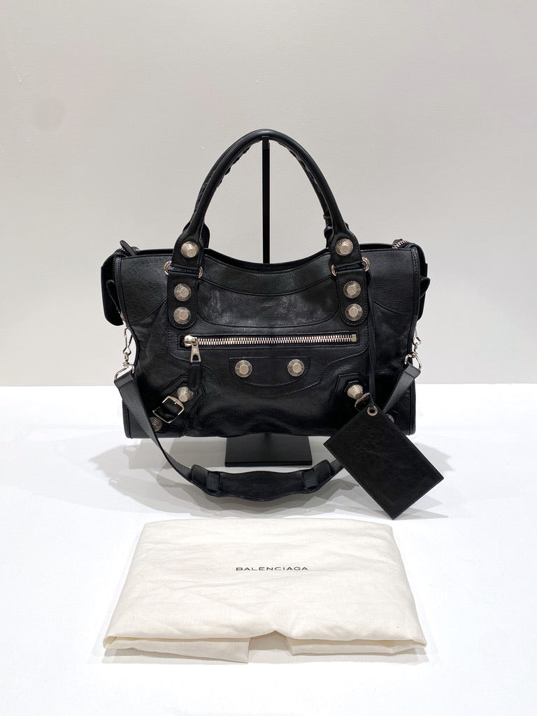 Balenciaga City Taske - Sort Med Sølvhardware - (Nypris ca 18.273 kr/2.450 Euro)