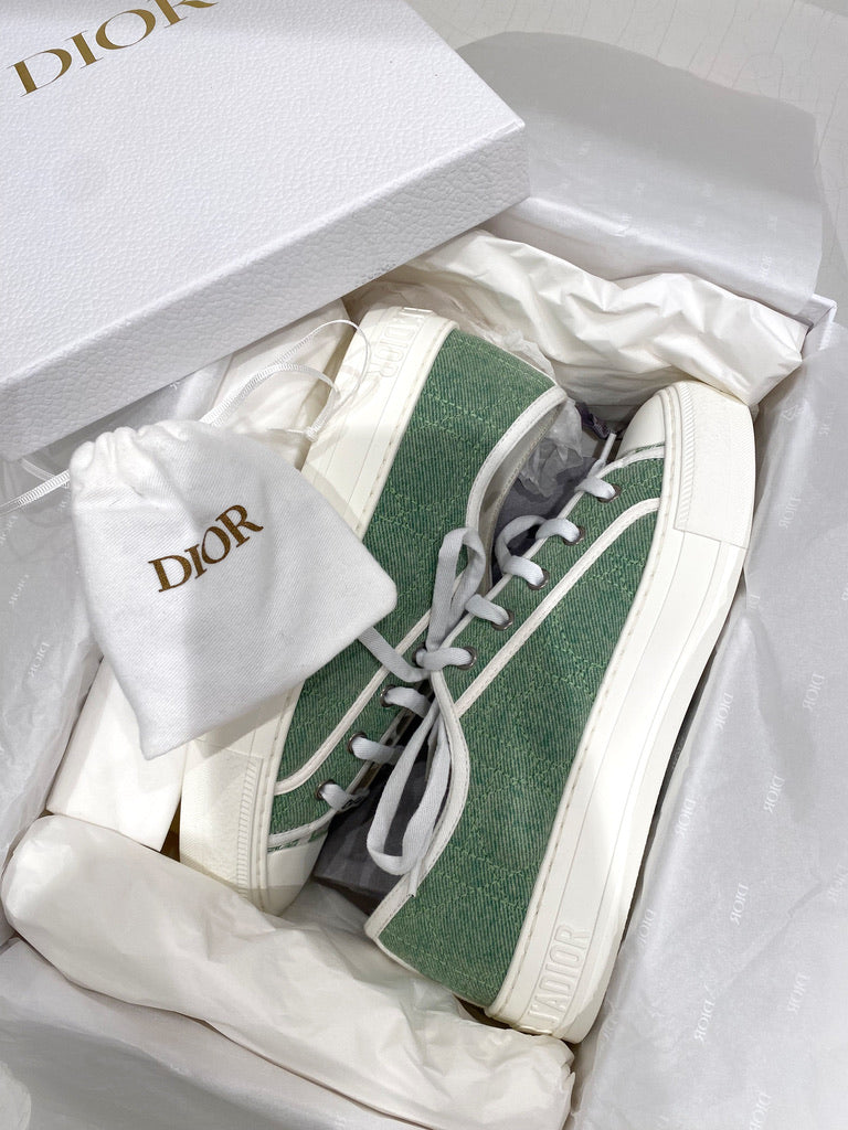 Dior Grønne Sneakers - Str 37,5 - (Nypris 5.600 kr/ 750 Euro)