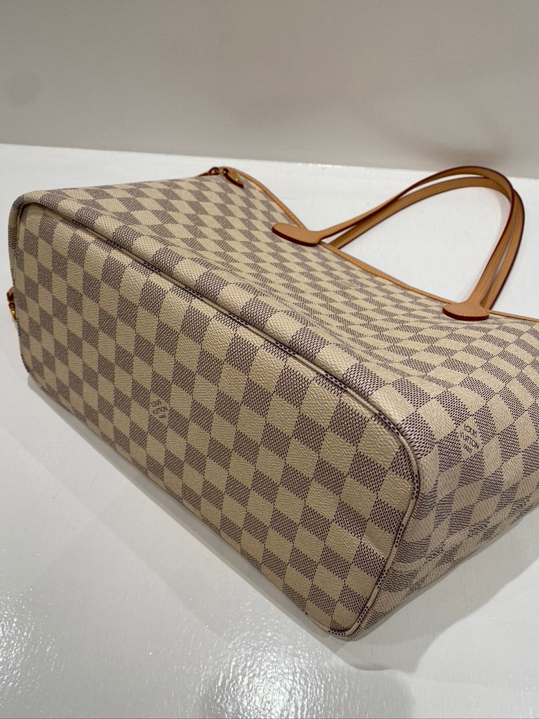 Louis Vuitton Neverfull Damier Azur MM Taske - (Nypris 11.500 kr)