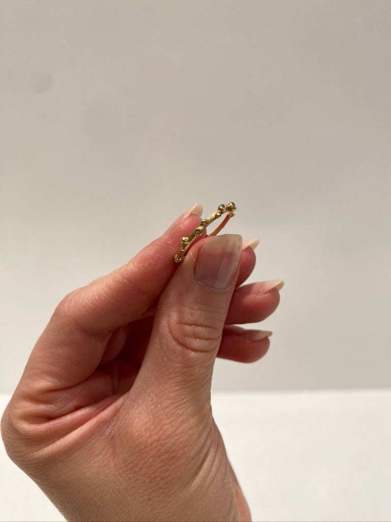 Ole Lynggaard Nature Ring - 18 Karat Guld Med Diamanter - (Nypris 14.900 kr)