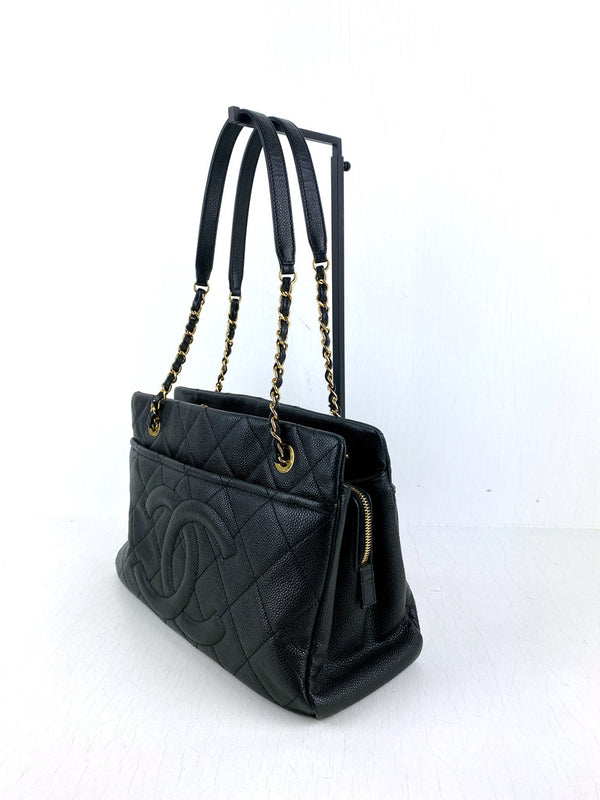 Chanel Taske - Sort Caviar Med Guldhardware